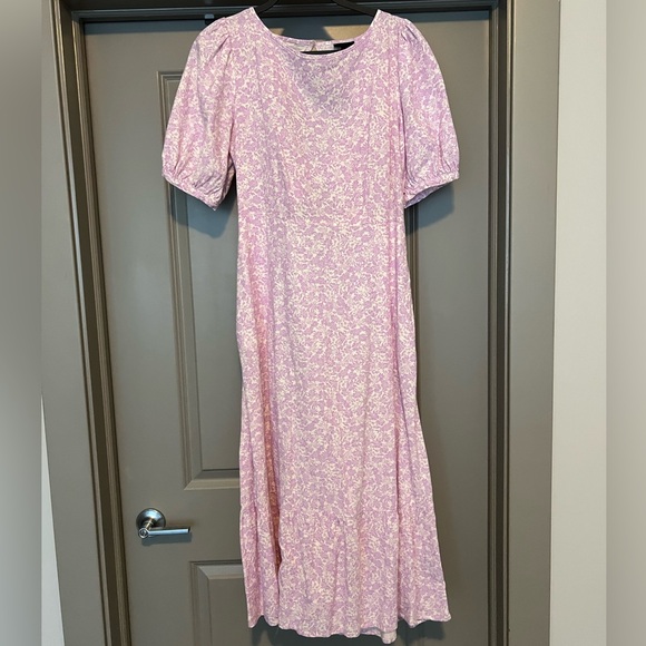 Purple Floral Maxi Dress - Picture 1 of 4